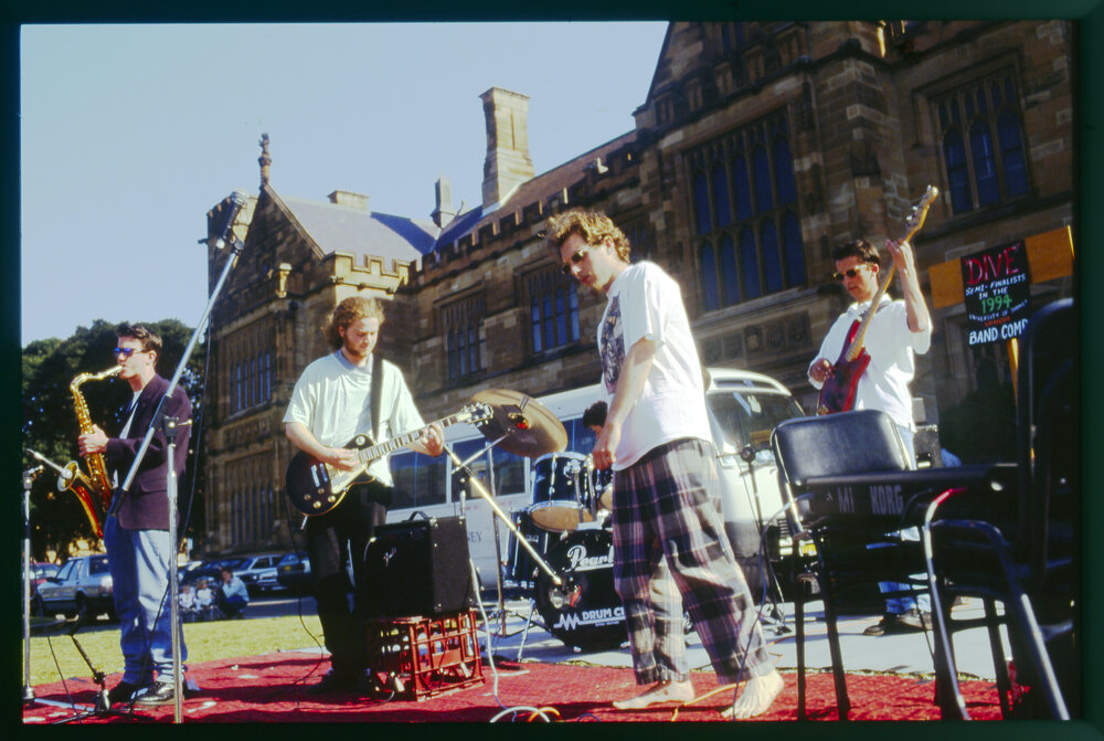 Courses and Careers Day Conservatorium Student Band on Front Lawn