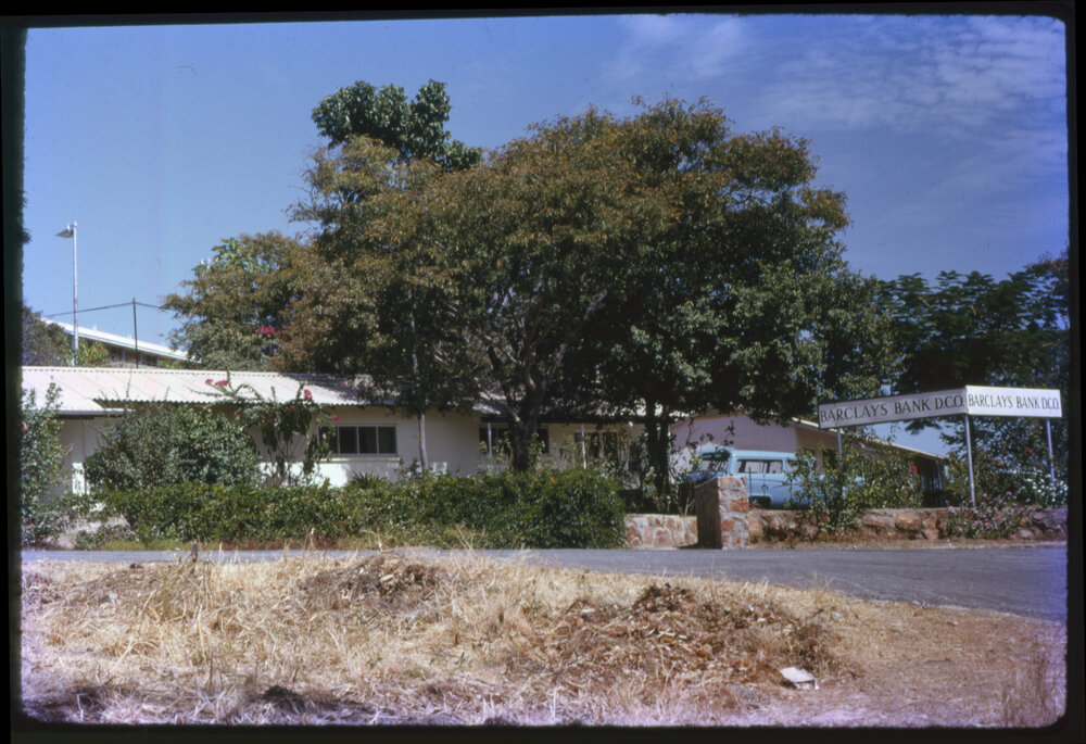House with Barclays Bank Sign