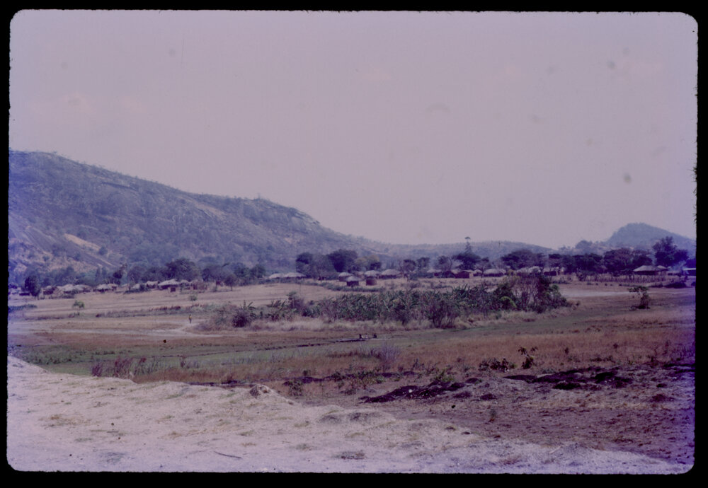 View Over Valley with Villages and Mountains