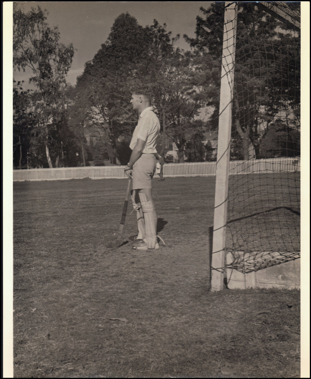 Don Adamson in Staff Versus Student Hockey Match
