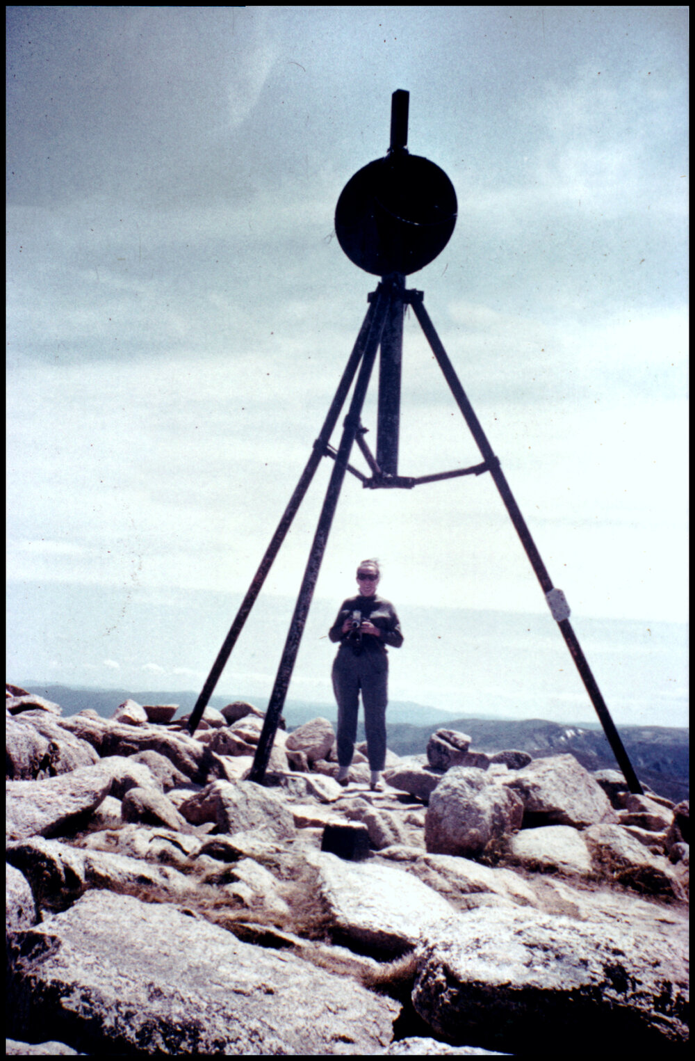 Helen Hewson at the Summit of Kosciusko