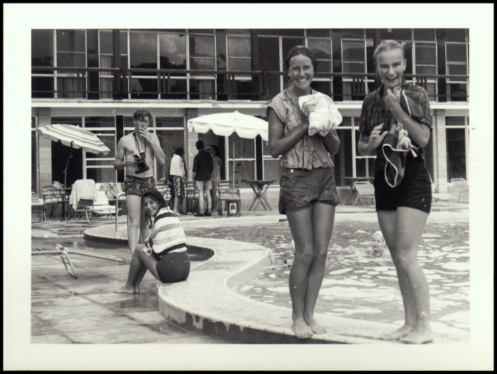 Botany Students Resting at the Pool
