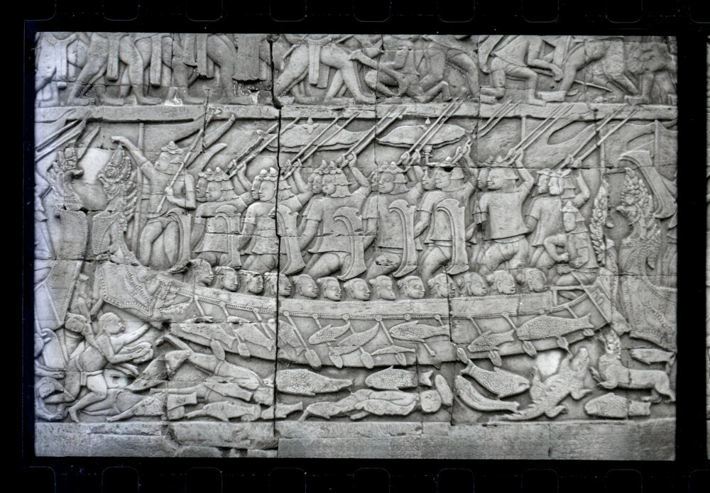 Bas-Relief at the Bayon Temple, Angkor Thom