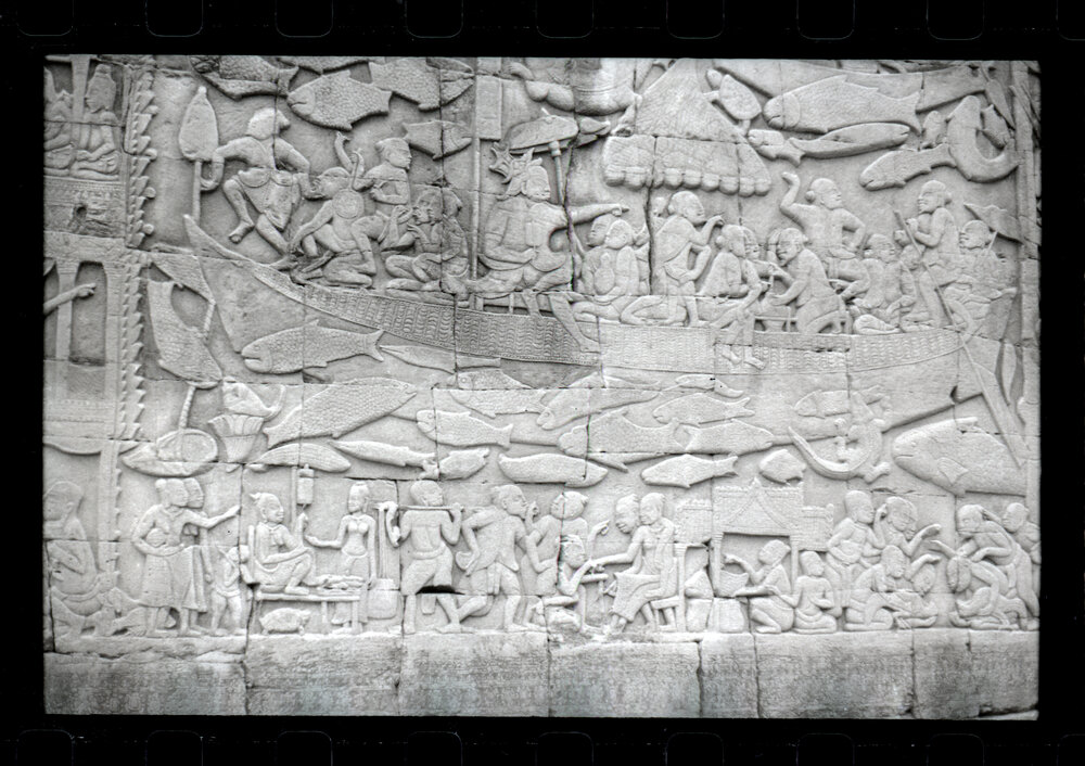 Bas-Relief at the Bayon Temple, Angkor Thom