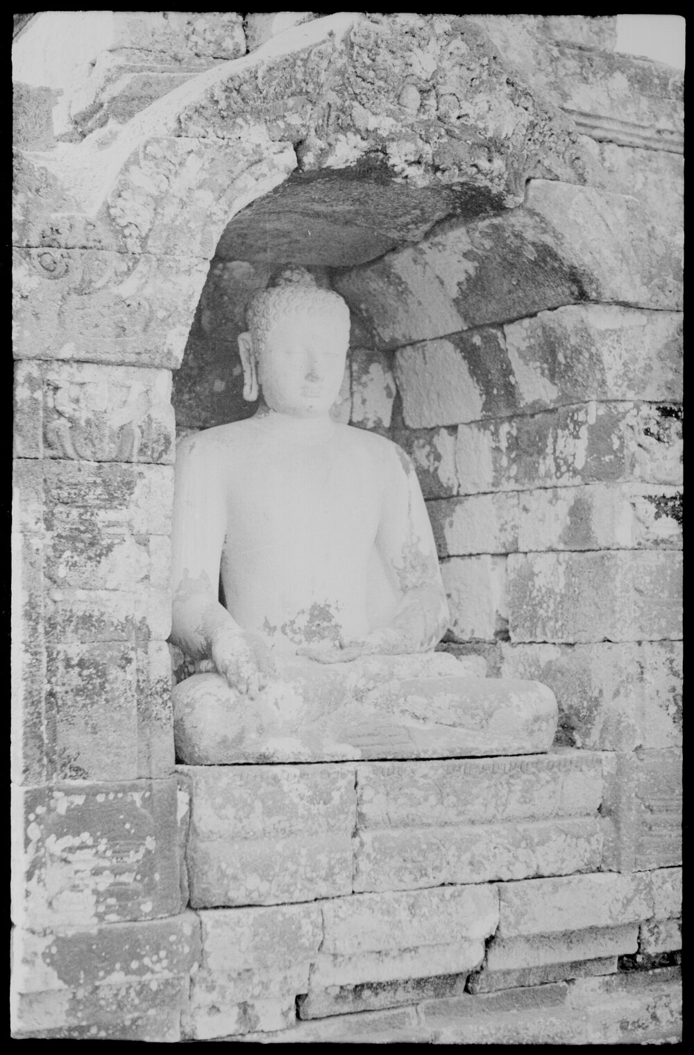 Buddha Statue at the Borobudur Temple, Central Java