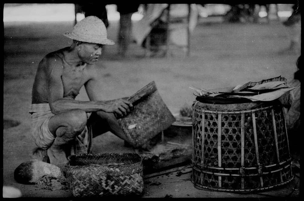 Man Making Thatched Basket