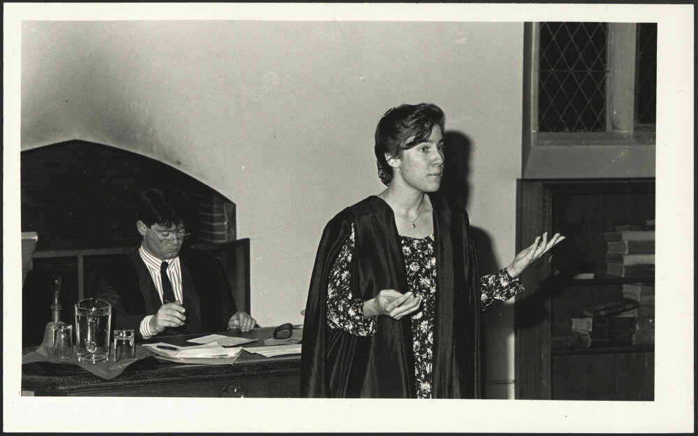 Ms Jane Seymour, Winner of the Intercollegiate Oration Contest 1989