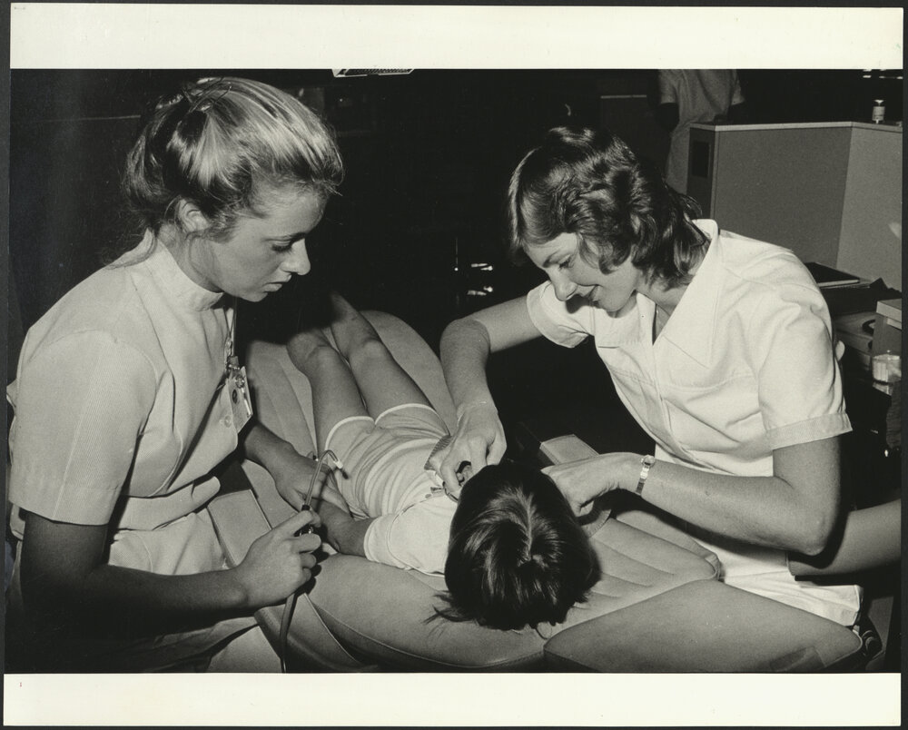 Two Dentistry Students During a Practical Class