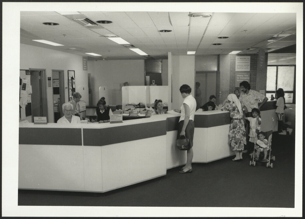 Patients Checking in at Reception Area of the Dental Clinical School at Westmead