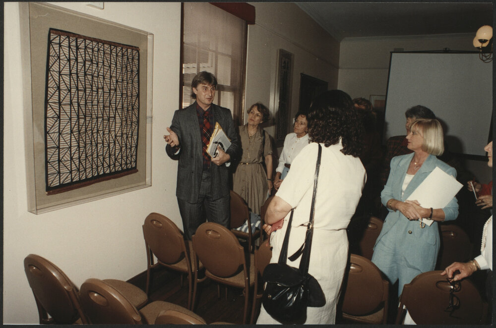 Nick Vicker University Union Art Curator with a Guided Tour