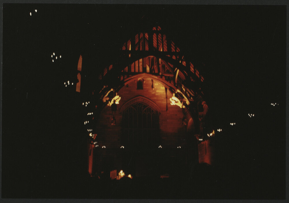Son Et Lumiere Production at the Great Hall Dome at Back Illuminated