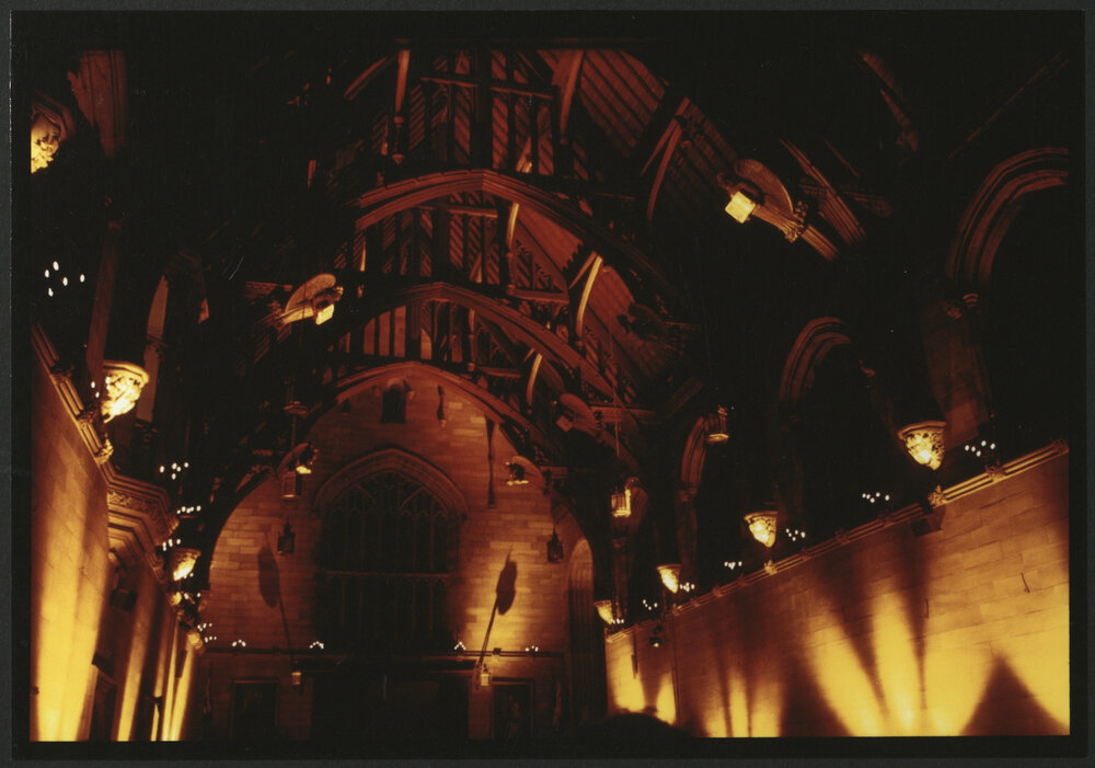 Son Et Lumiere Production at the Great Hall View Towards Stage, Sides are Illuminated
