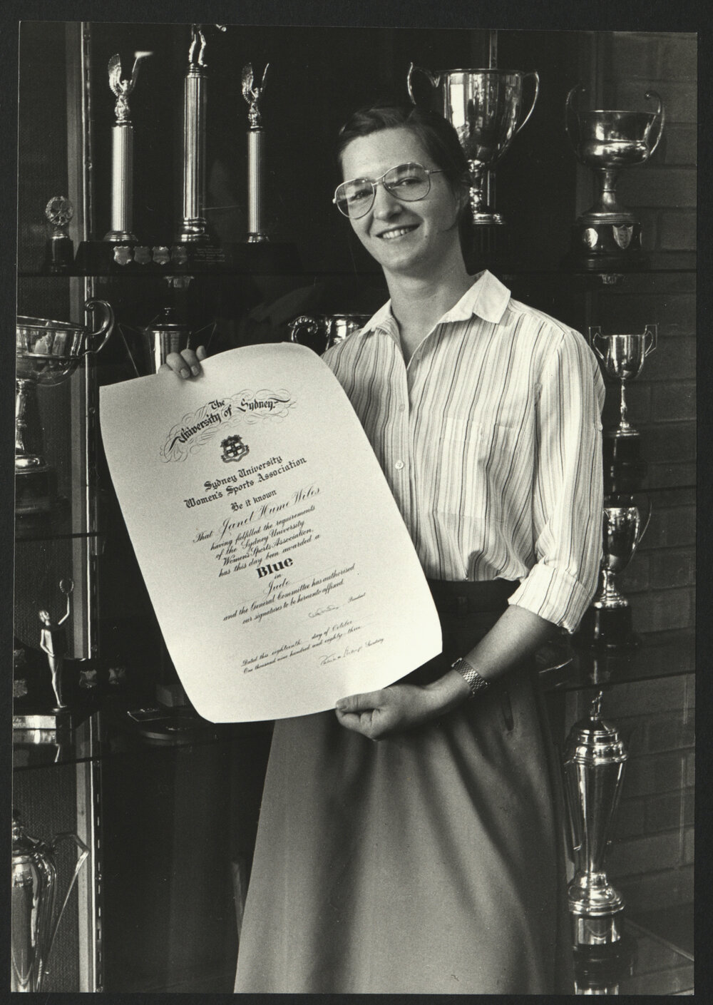 Janet Wiles with Her 1983 Blues in Judo