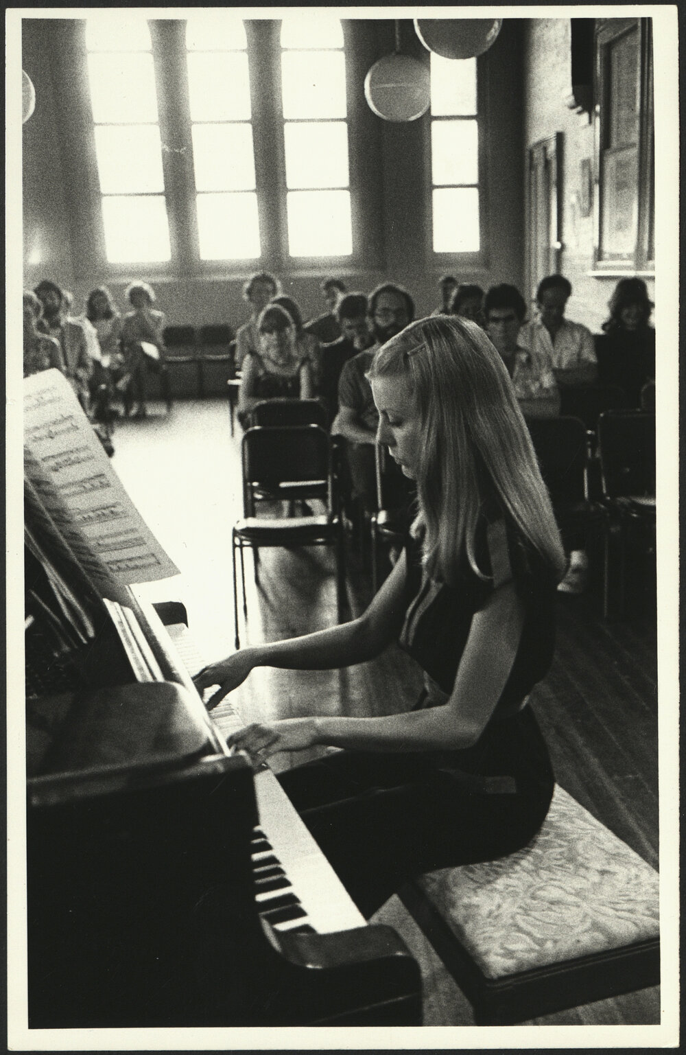 Student Pianist and Audience, Darlington Old School