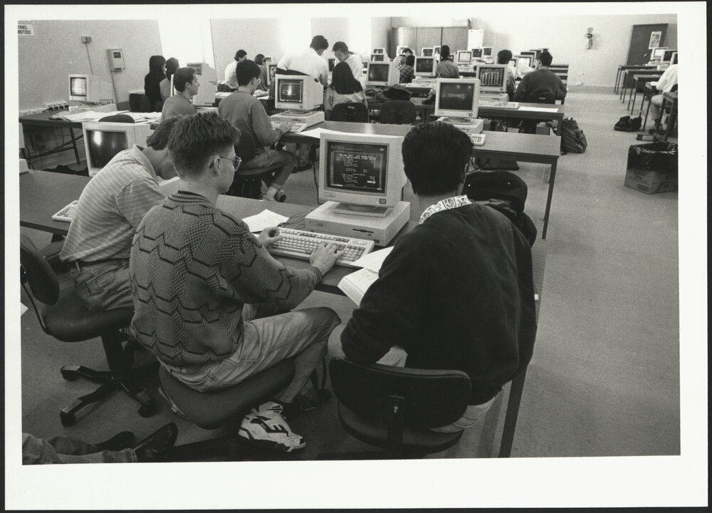 Students Working on Computers in the Faculty of  Economics Computer Laboratory 