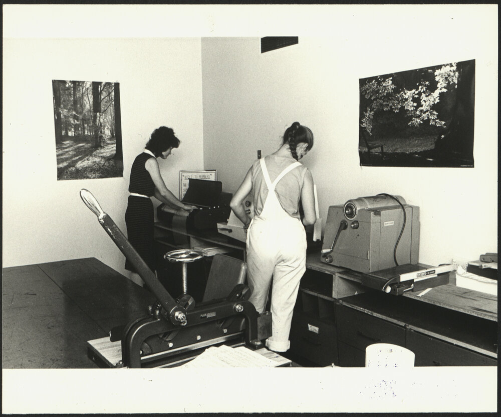 Two Women Using Machines Provided by the University Union Resource Centre Holme Building