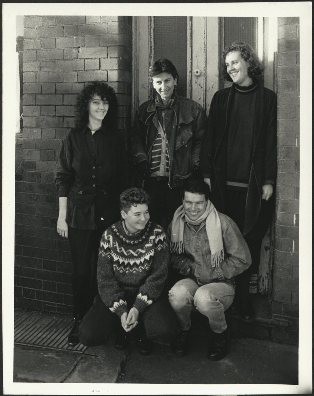 Members of the Cooperative Student Housing Project (STUCCO) Outside the Building in Wilson Street