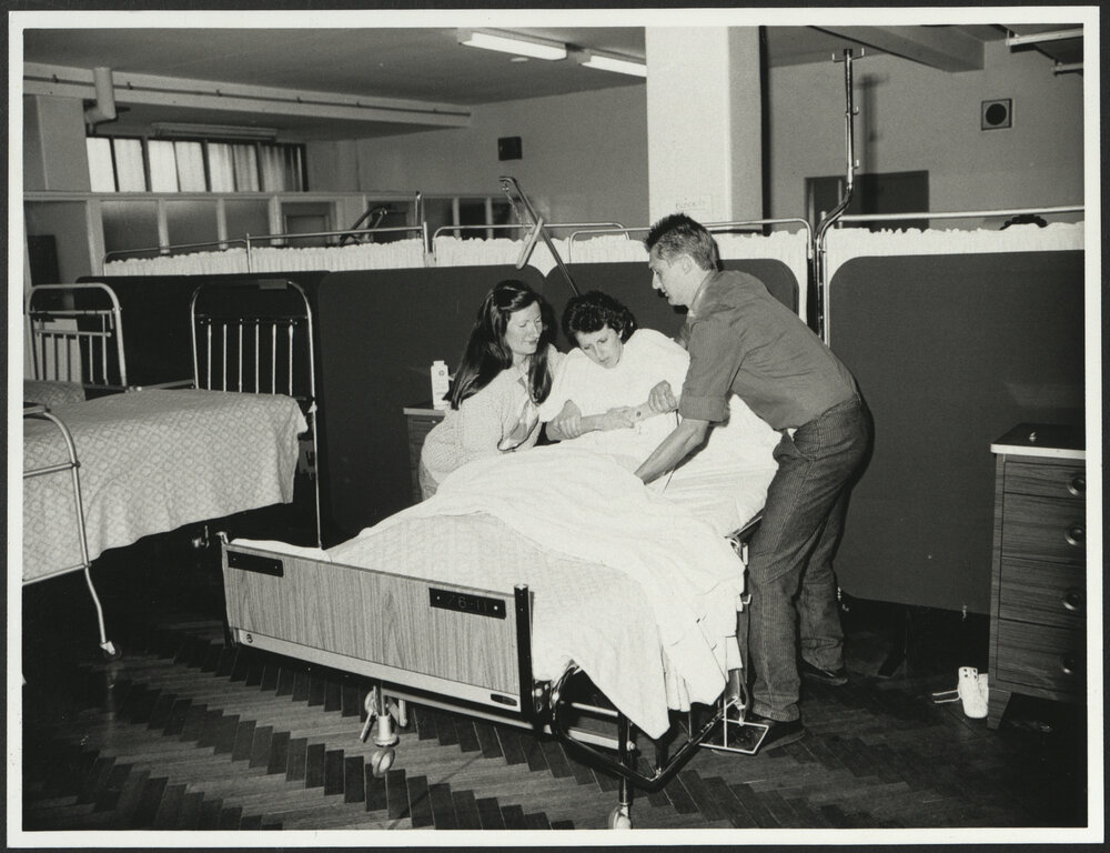 Faculty of Nursing - Practicing Nursing Skills Students Practice Assisting Patient to Sit Up in Bed