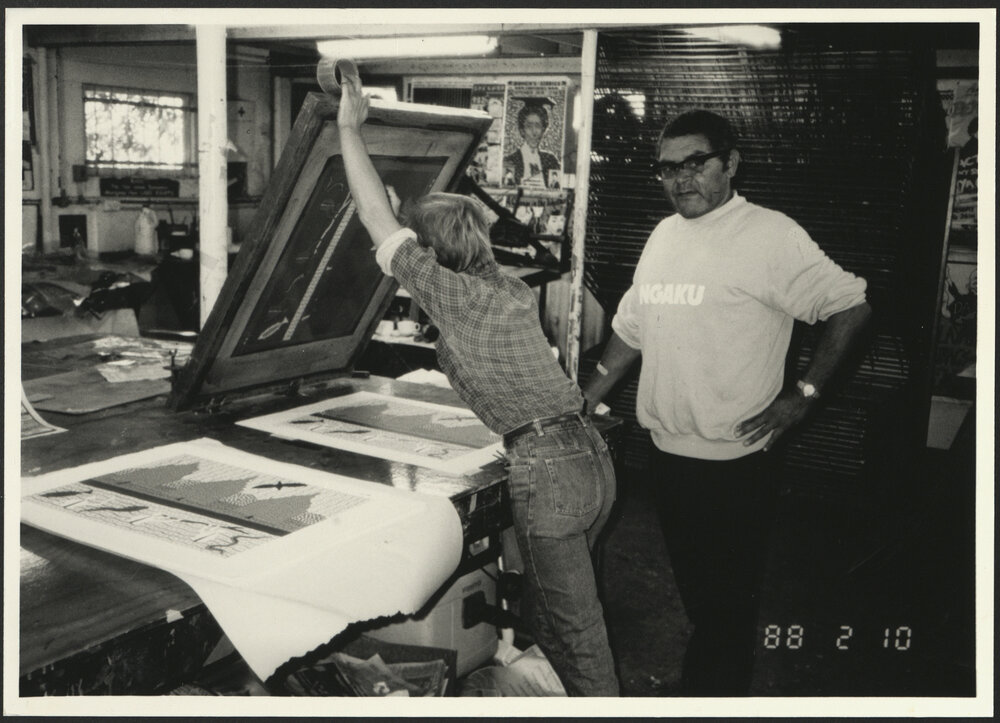 Arts Student Screen Printing