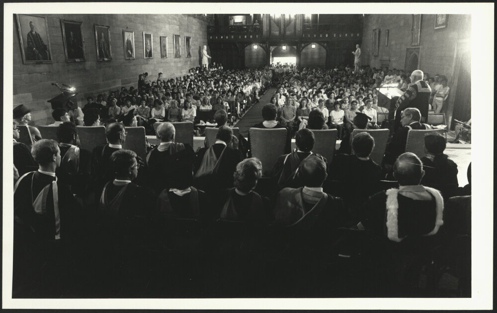 Welcome to New Students - Chancellor Addressing New Students in the Great Hall