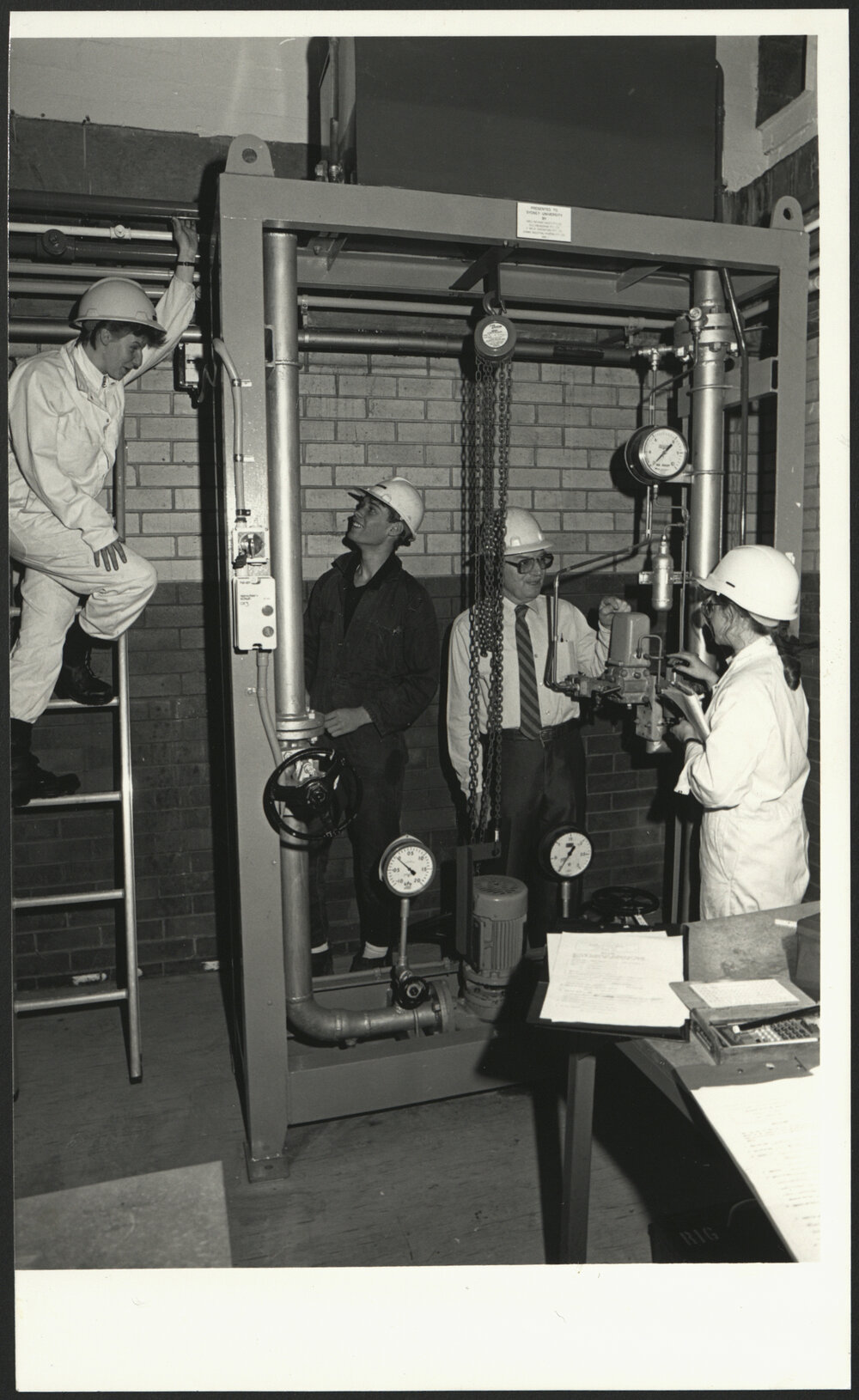 Chemical Engineering Foundation Laboratory Professor Rolf Prince with Students