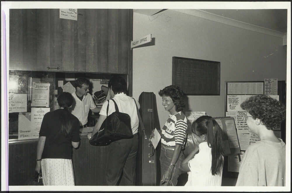 Conservatorium of Music - Students Queuing at the Counter of the Student Inquiry Office