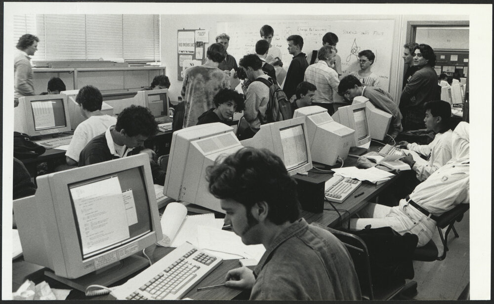 Students in Busy Computer Laboratory