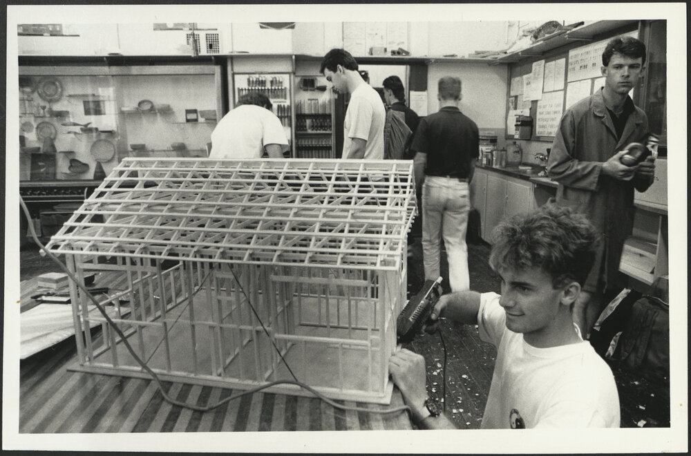 Institute of Education - Industrial Arts Students at a Woodwork Workshop