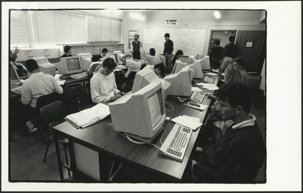 In the Applied Mathematics Computer Laboratory During a Lesson