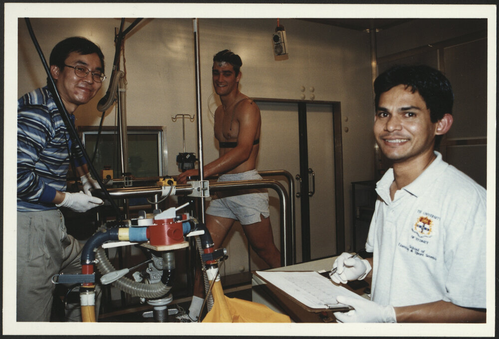 Faculty of Health Sciences - Three School of Exercise and Sports Science Students in Sports Laboratory 