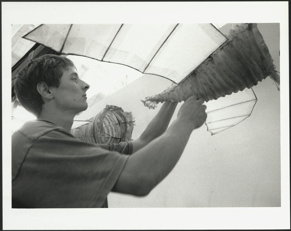 Sydney College of the Arts (SCA), Nick Buhrich Second Year Sculpture Student Putting Up Display