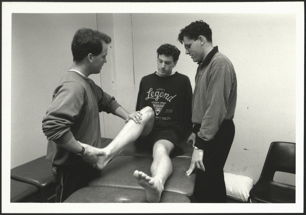 Health Sciences Students Practicing Manipulation on Leg and Knee