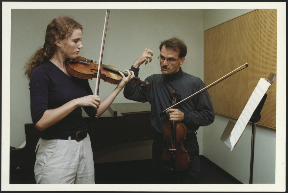 Conservatorium of Music - Violin Student Kate Mumford with Goetz Richter, Chair of the Strings Unit