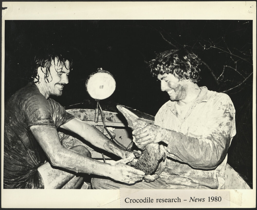 Crocodile Research in Arnhem Land - Graduate Student Jon Wright (L) and Technical Officer Peter Harlow