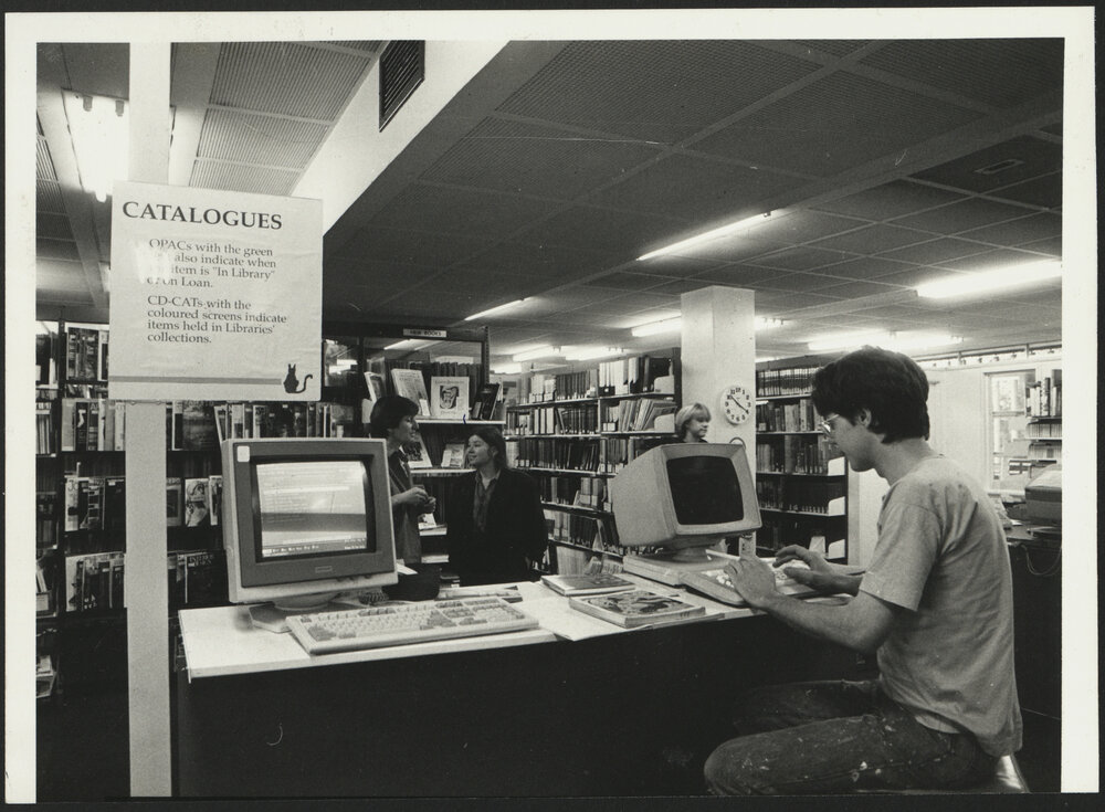 A Student Uses the Online Public Access Catalogue (OPAC) in the Library