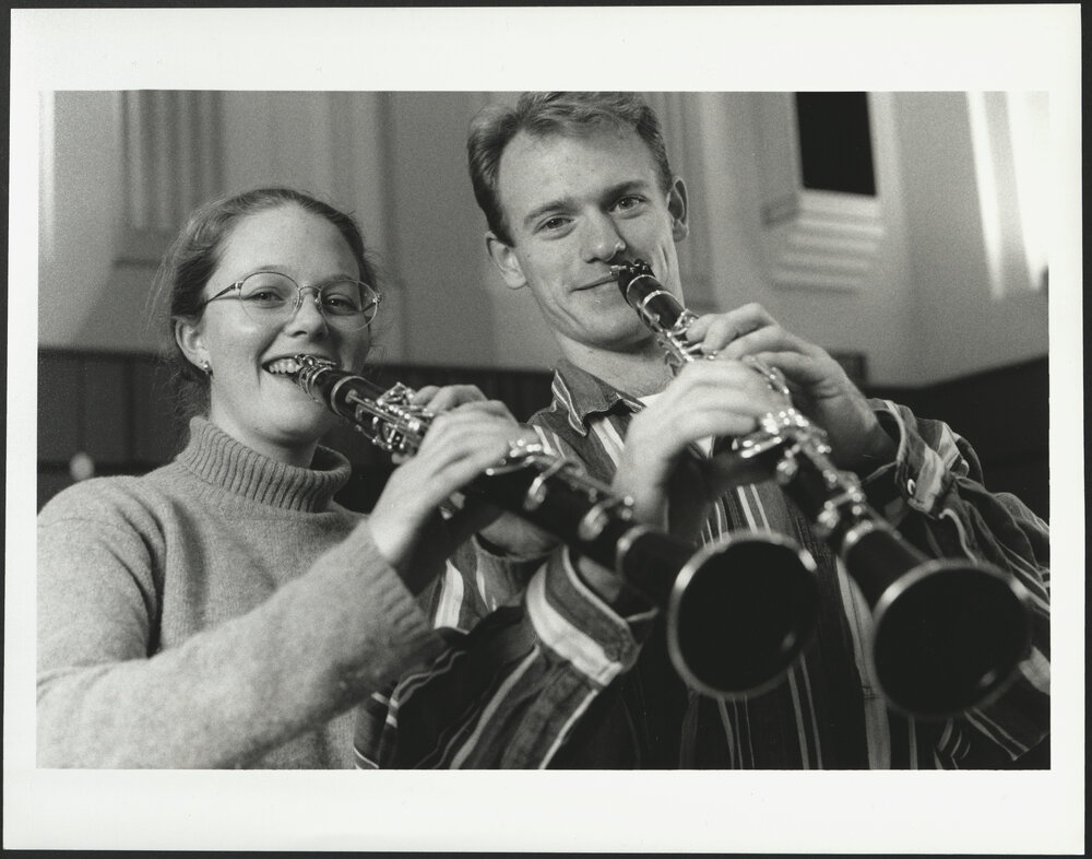 Two Conservatorium Wind Students with Clarinets