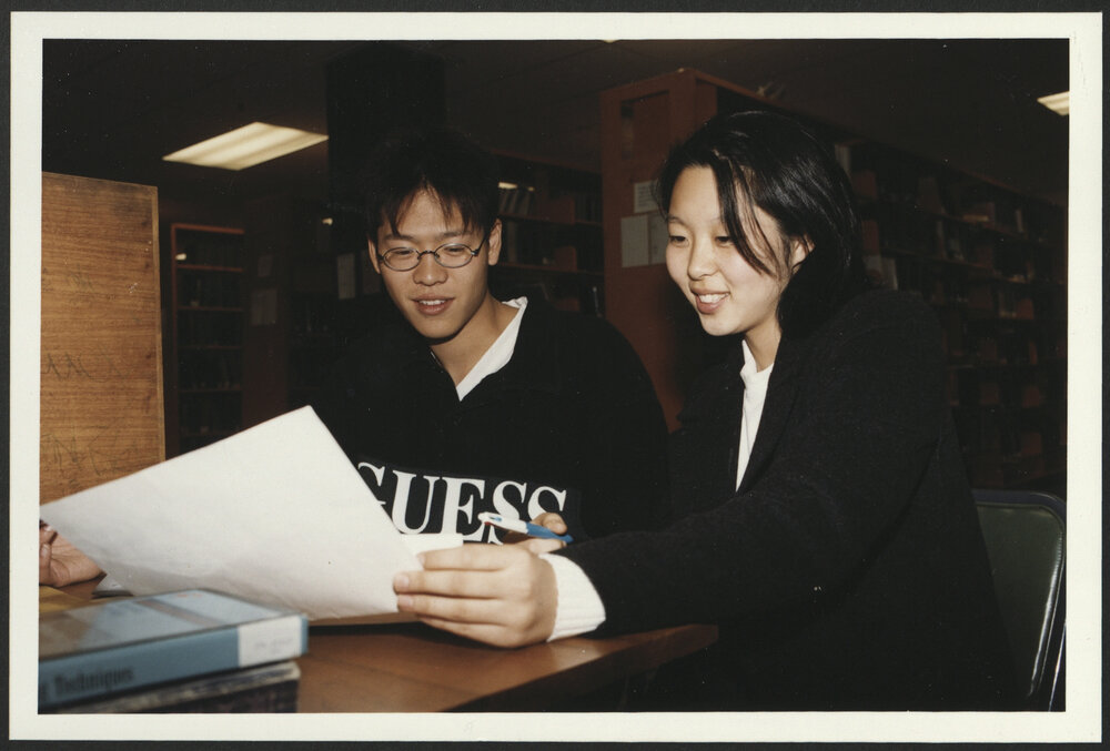 Korean Students Society President Hee Chul Lee (Left) and Committee Member Helen Lee