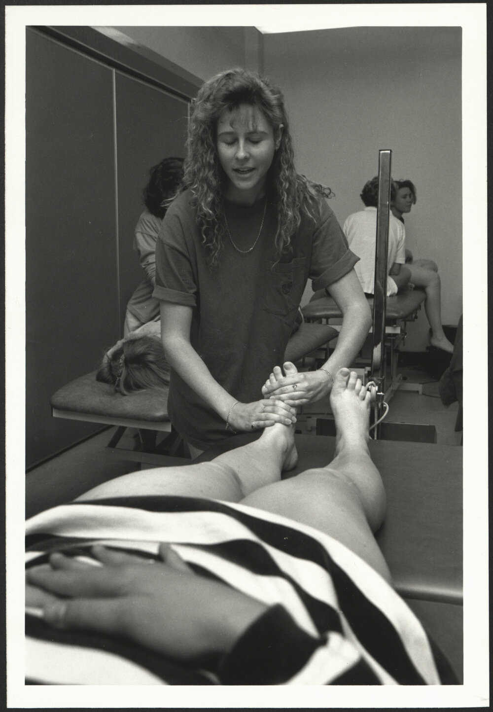 Health Sciences Students Practicing Manipulation on Foot