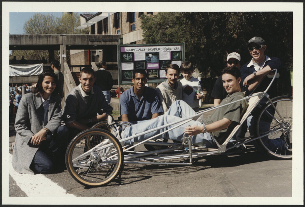 Students with the Elliptical-Powered Pedal Car Made by Mechanical and Mechatronic Engineering Students