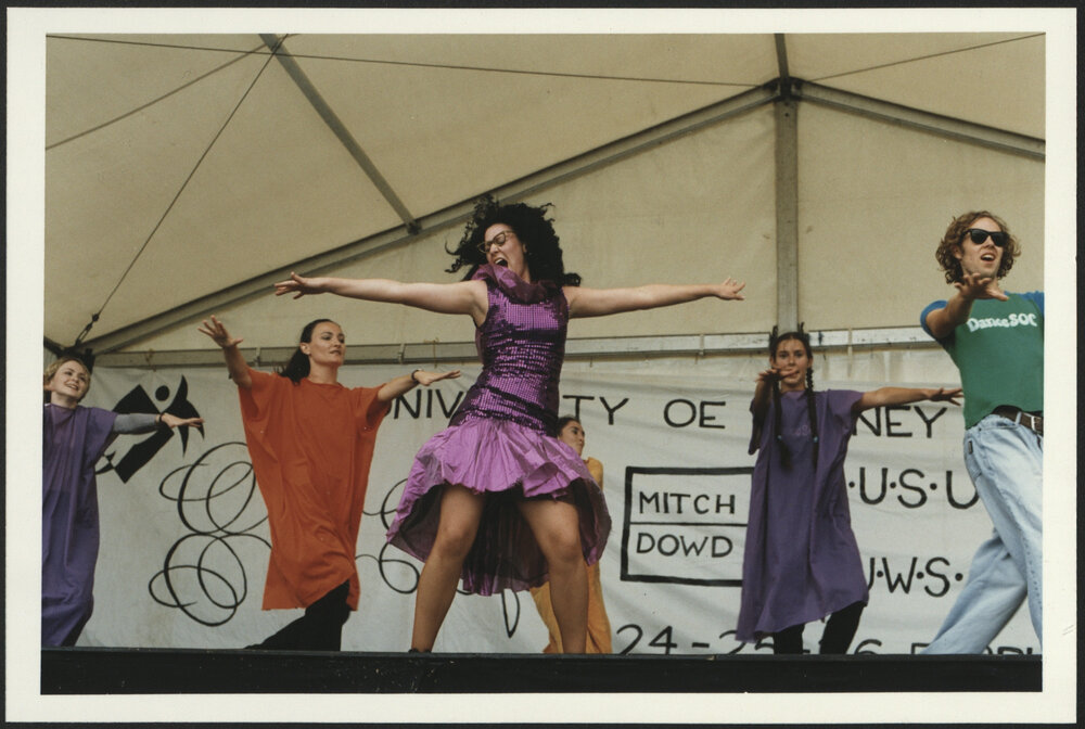 A Dance Performance on Stage During Orientation/O-Week 1999