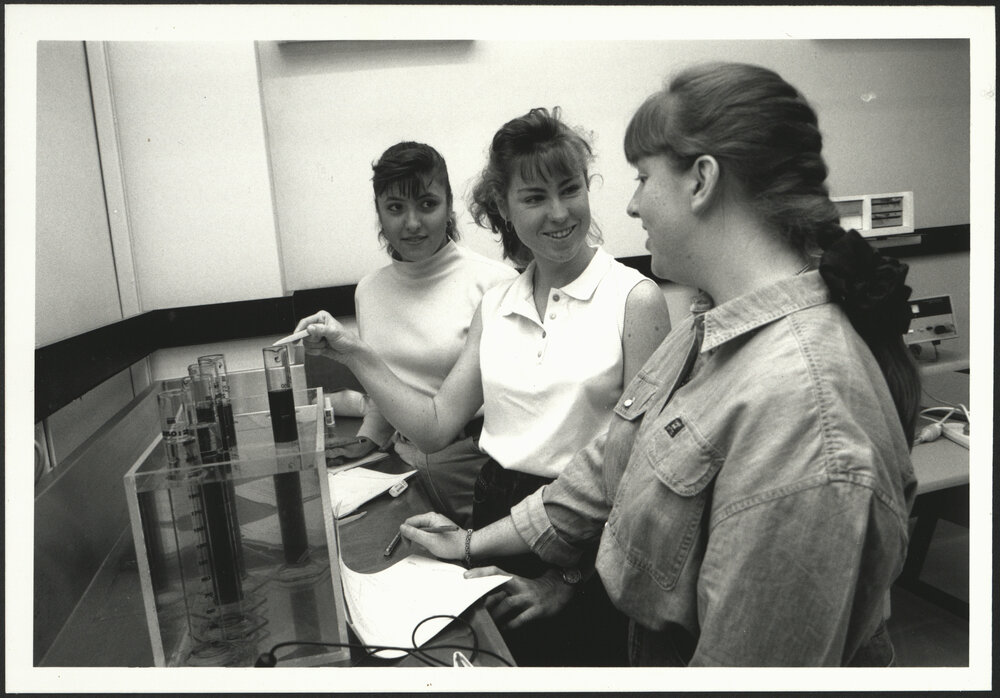 Health Sciences Students in Laboratory with Chemical Equipment
