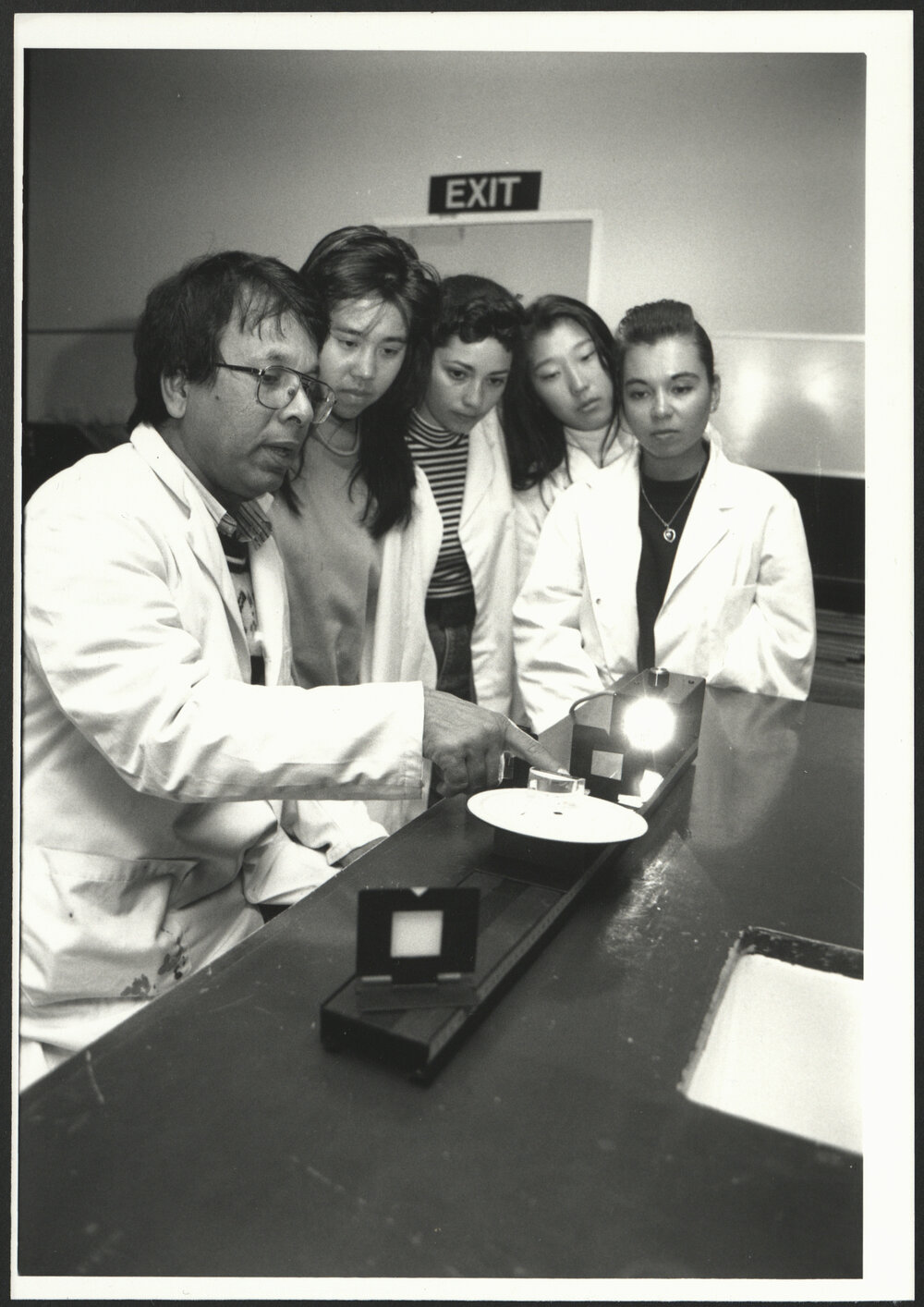 Health Sciences Students in Laboratory with Light Equipment