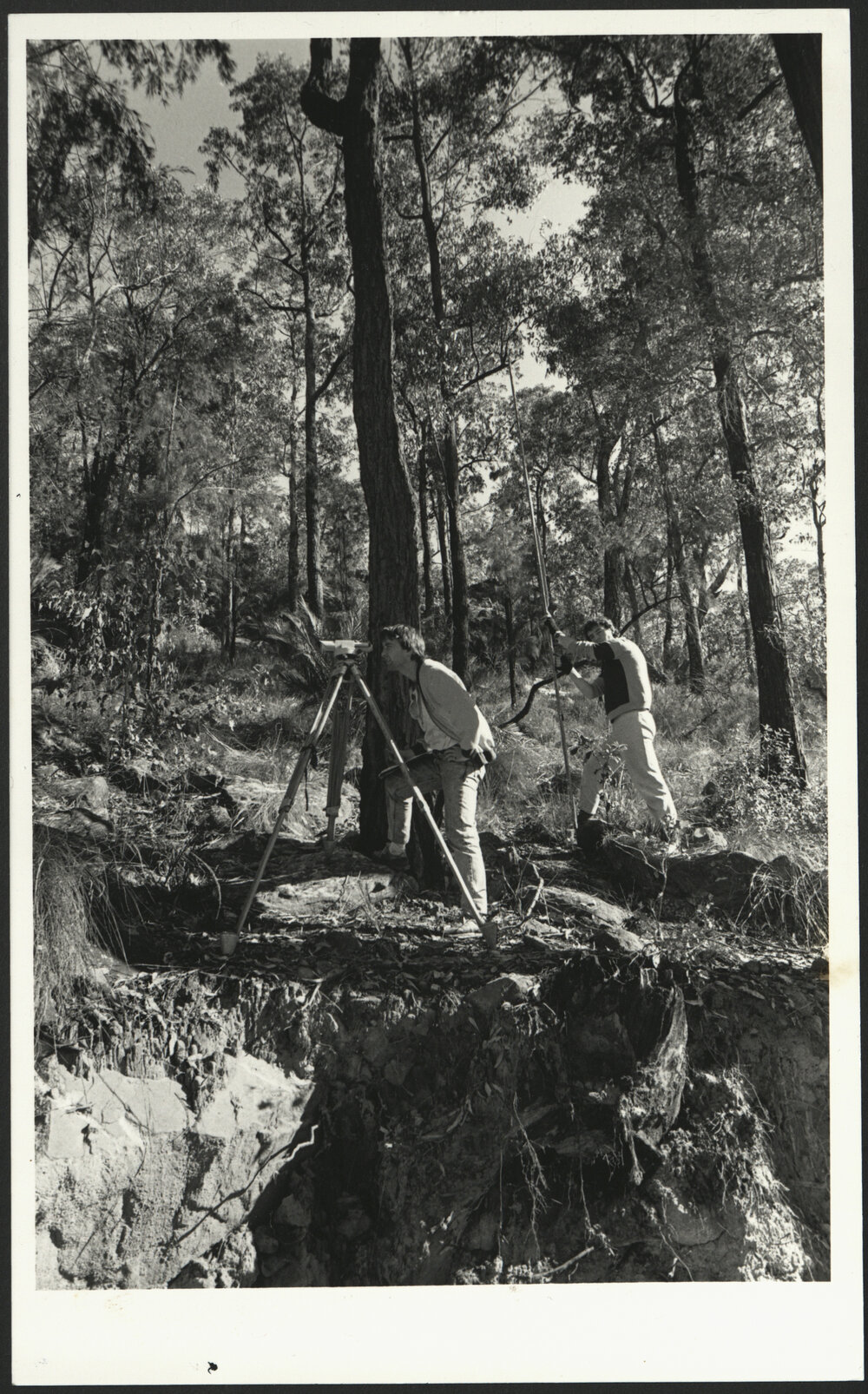 Final Year Civil and Mining Engineering Students at Survey Camp, Blue Mountains