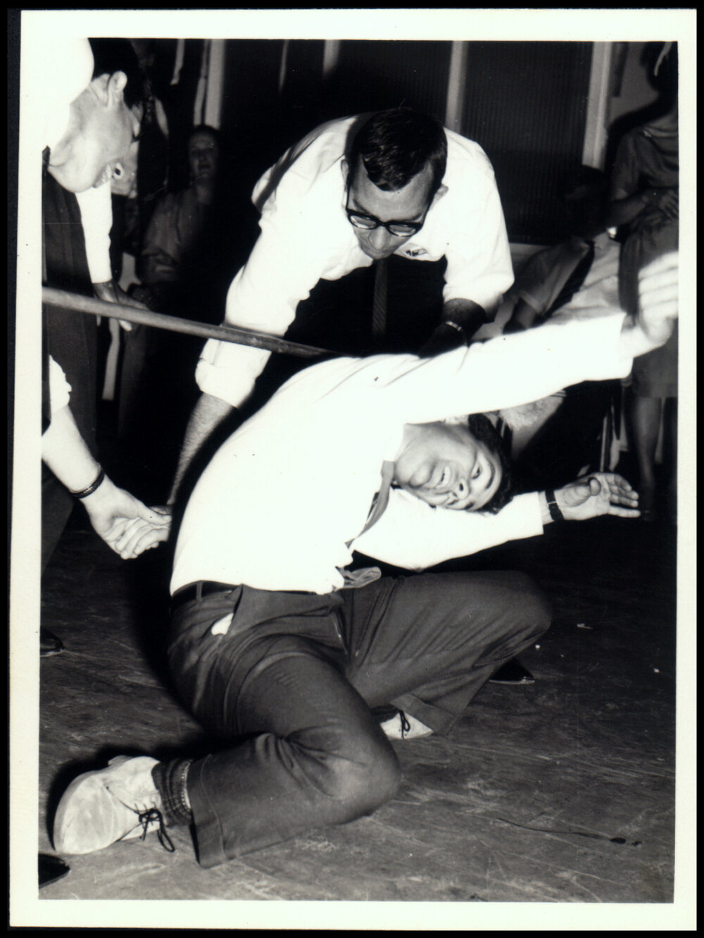 Ross Higginson doing the Limbo at the Botany III Party