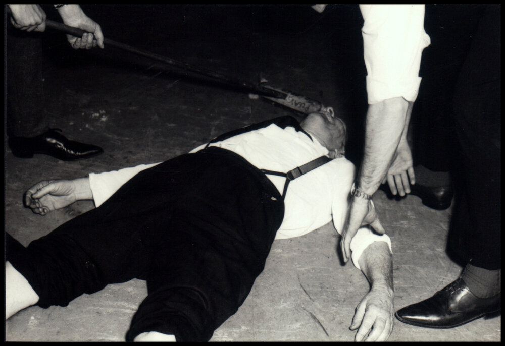 Spinny doing the Limbo at the Botany III Party