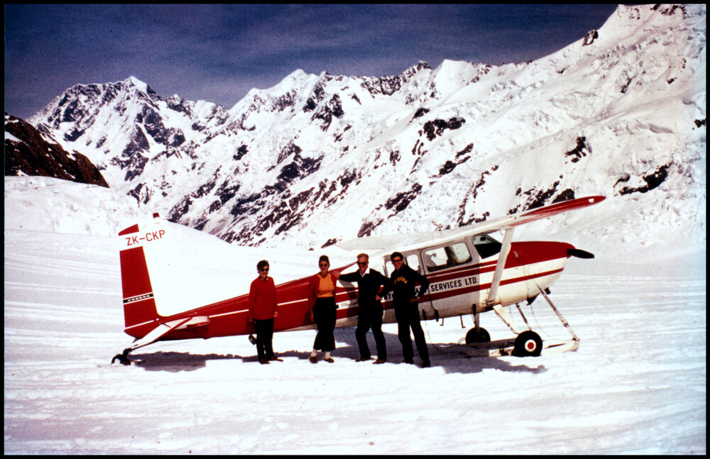 Botany Staff at the Tasman Glacier, New Zealand