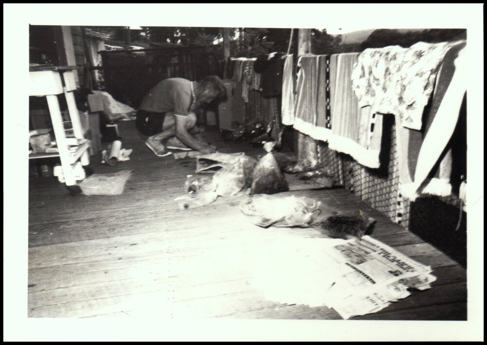 Derek Anderson Sorting Specimens on Botany Excursion to Mungo Brush