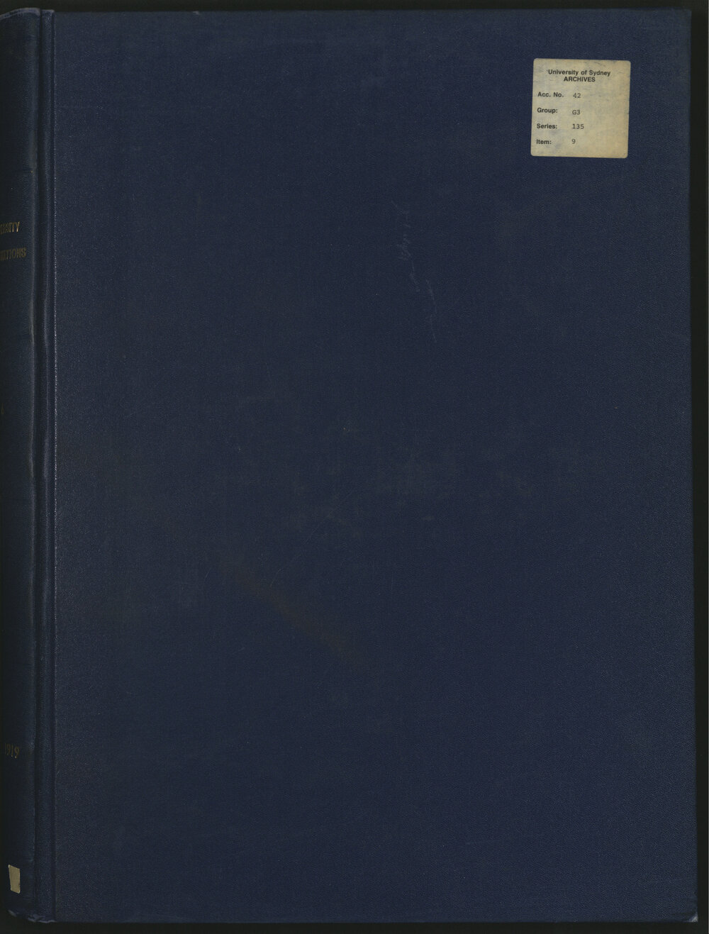 Examination Register, 1915 to 1919