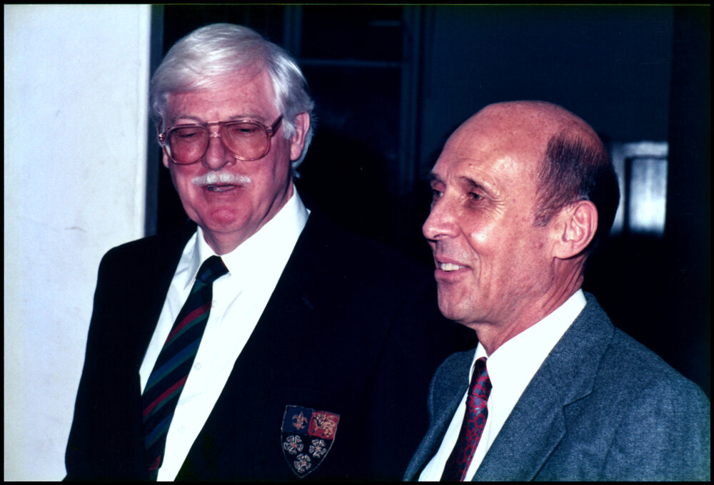 Geoff Grigg and Peter Valder at John Thomson's Farewell Dinner