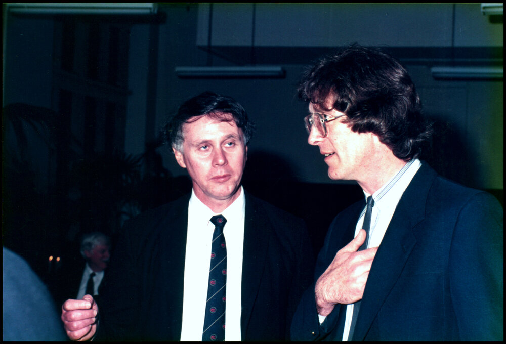 Frank Nicholas and Dave Briscoe at John Thomson's Farewell Dinner
